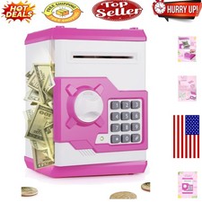 Electronic Piggy Bank with Password  Auto Money Scroll for Kids