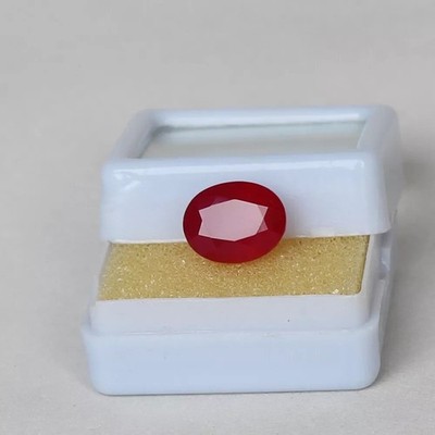 Natural Burma Myanmar Blood Red Ruby 5.90 Ct. Oval Cut Unheated Loose Gemstone