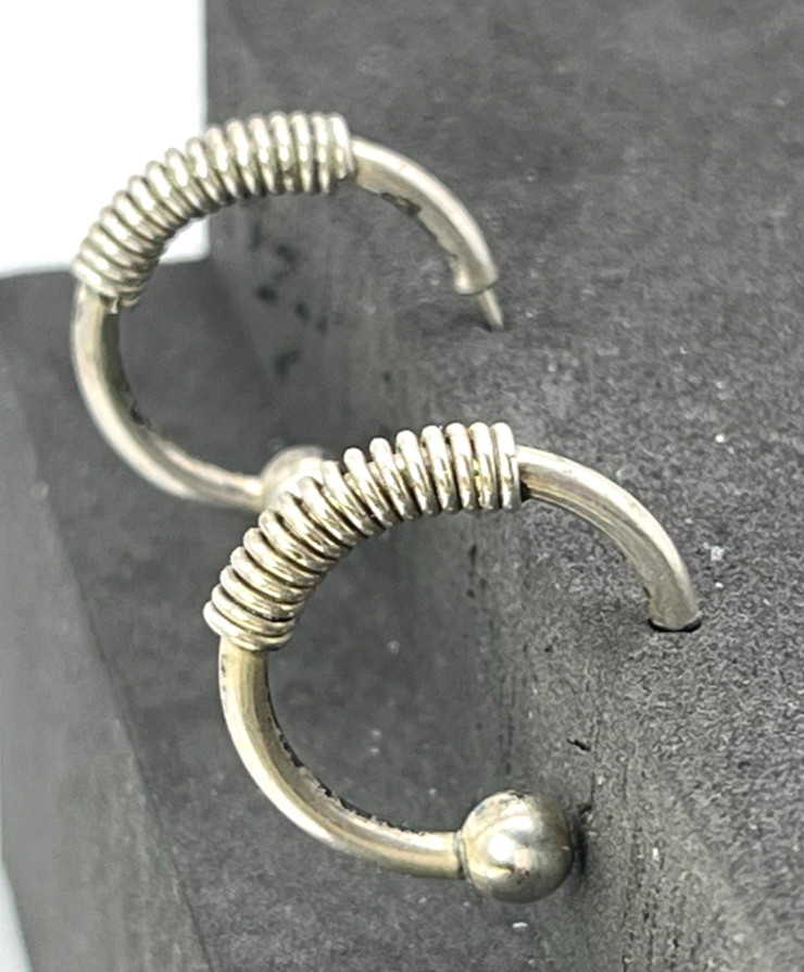 GOTH STEAM PUNK MOD Solid Sterling Silver 925 HUG… - image 2