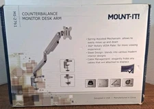 Mount-It! MI-2761 Single Monitor Desk Mount Arm Max 32" Swivel Tilt Up to 17.6lb