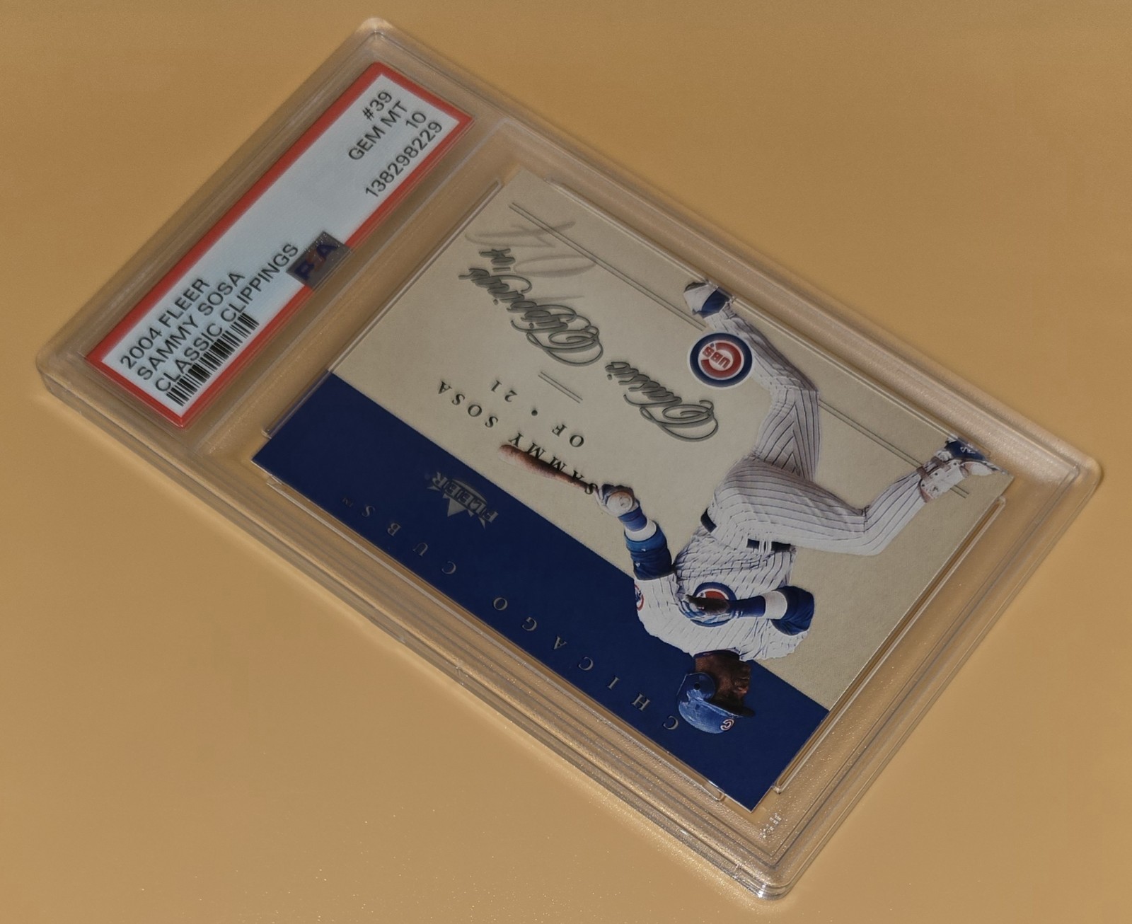 Sammy Sosa PSA 10 Low Pop 2004 Fleer Baseball Classic Clippings Chicago Cubs view 6