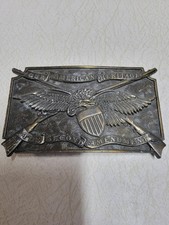 1976 Our American Heritage The Second Amendment Brass Belt Buckle