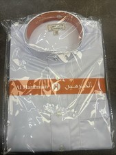 Men's White Al Haramain Thobe Jubbah Arab Dishdasha Size 58/26
