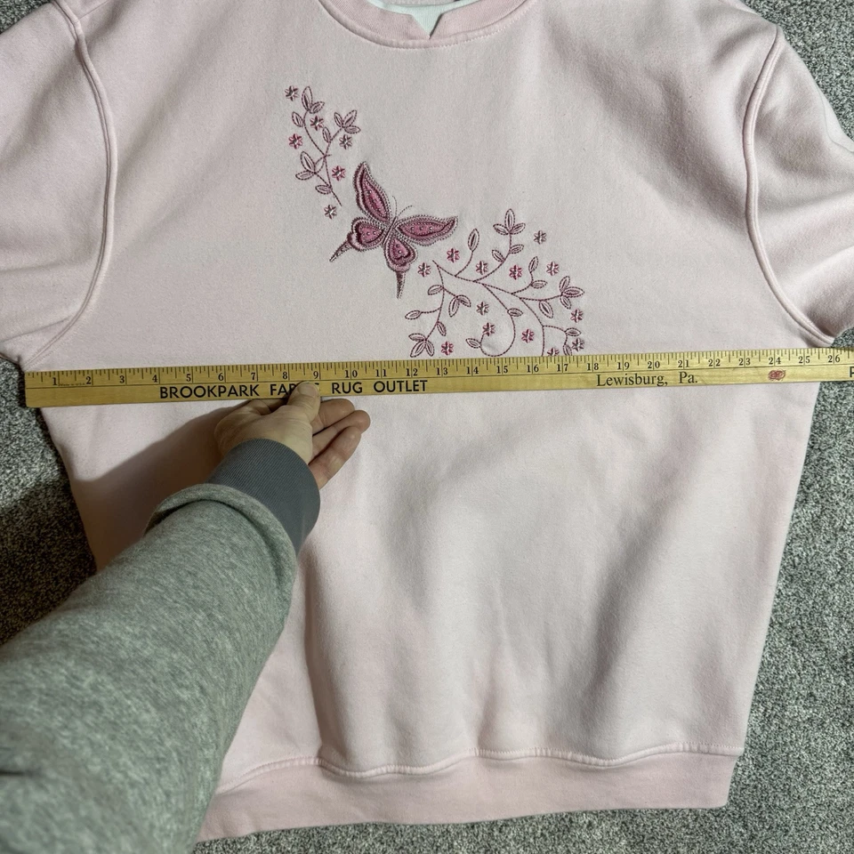 Sudadera De Colección Años 90 Y2K Mujer 1X Plus Bordada Mariposa Acogedora Cottagecore Foto 4 de 4