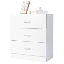 3-Tier Drawers Nightstand Chest Dresser Organizer Storage Bedroom Cabinet