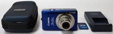 Canon PowerShot ELPH 100 HS 12.1MP Digital Camera Blue Tested W/Battery, Charger