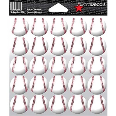 Baseball Helmet Decals Sticker Set 100 Decals 1'' The   20mil Thick Helmet Dec...