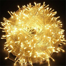 FAIRY STRING LIGHTS 10-100M MAINS EU PLUG IN CHRISTMAS TREE INDOOR & OUTDOOR