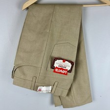 NOS Deadstock VTG 70s Levis Sta Prest Nuvos Big E tan pants talon zip 29 x 29