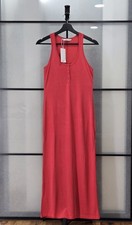 Mango Red Maxi Dress Size Small Sleeveless Button Front