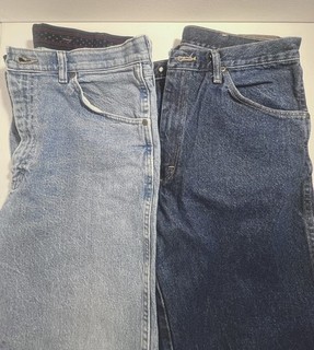 2 Paia Jeans Vintage Y2K Levi's Uomo Blu Relaxed Fit 34x32 Denim Cotone