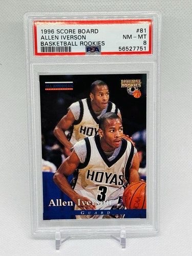 1996 Score Board Basketball Rookies Allen Iverson #81 card