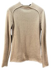 H M Autum Collection Sweater Women 8 Wool Mohair Blend Pullover Machine Wash Tan
