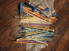 Lot Bates/Boye Knitting Needles Vtg Plastic Aluminum Various Sizes