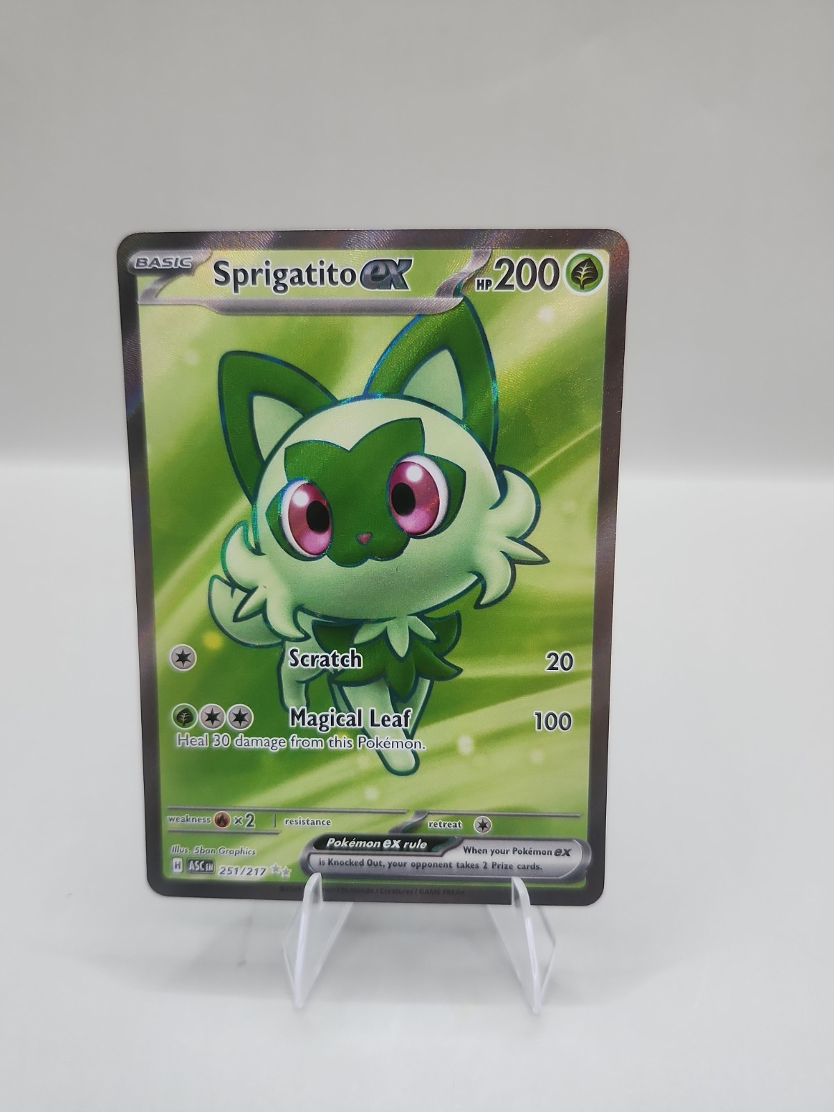 Sprigatito ex 251/217 Ultra Rare Ascended Heroes Pokemon Holo Near Mint