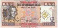 Guinea 1000 Francs Banknote 2010 Uncirculated