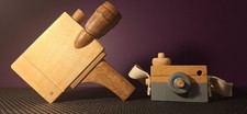 2 x Contemp Nordic Style Wooden Movie Film Toy Camera/Camera Fanny & Alexander