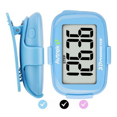 AVTREK Accurate 3D Step Counter Pedometer Tracker for Walking Simple Pocket P...