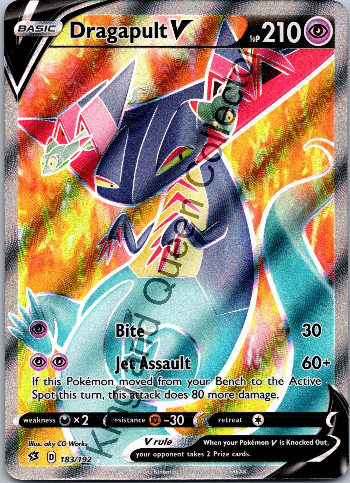 Dragapult V (Full Art) Holo Ultra Rare SWSH02: Rebel Clash 183/192 NM