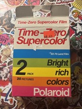 Polaroid Time-Zero Supercolor Instant Film 2 Pack for SX-70 20 Photos Exp 03/87