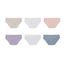 Hanes Women's Pure Comfort 100 Cotton Hipster 6-Pack Asst Colors 6/M