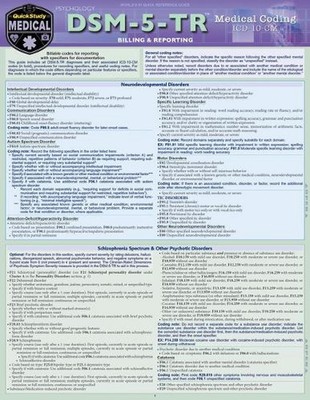 Dsm-5-Tr Medical Coding: A QuickStudy Laminated Reference Guide by Riona Bernste