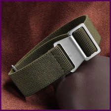 Nylon Braided Watch Band Elastic Nylon Strap French Troops Parachute Bag.