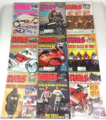 Cycle World Magazine 1989 Apr - Dec 9 Issues ZX-7 Jay Leno Husaberg Zephyr Honda - Image 1 of 4