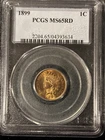 1899 INDIAN CENT - PCGS MS-65 RD BLAZING RED GEM !! Reverse More Cherry Red !