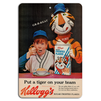 Vintage Tony the Tiger Frosted Flakes Retro Metal Sign | eBay