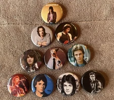 Rick Springfield 80’s Pinback Badges Buttons Pins 1.25” Set Of 10