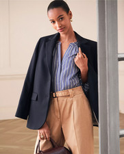 NEW ANN TAYLOR 209 NIGHT SKY MADISON BLAZER SZ 12P 12 PETITE