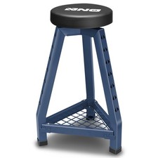 32.1"X 17.9"X 13.46" 300lbs Capacity Stamped Steel Seats Blue Painted Work Stool