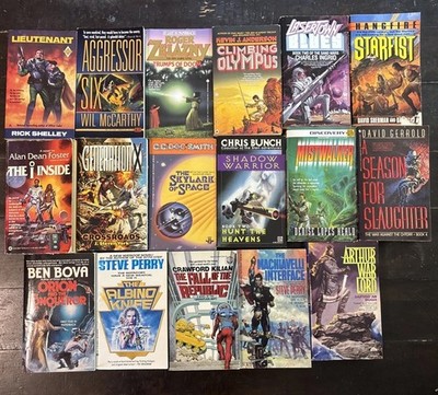 Lot of 17 Vintage Sci-fi Paperbacks. Del Rey Avon Ace