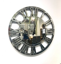 Mirrored Glass Heart Round Square Roman Numeral Wall Clock