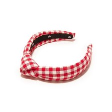 Lele Sadoughi Ladybug Red Kids Gingham Knotted Headband