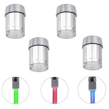 4 Pack 3 Color Temperature Sensitive Gradient LED Water Faucet Light - Color ...