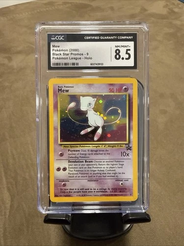 Mew Holo #9 Black Star Movie Promo 2000 Pokemon League CGC 8.5