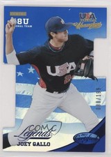 2013 USA Baseball Champions Certified Legends Die-Cut Mirror Blue Joey Gallo 1j2