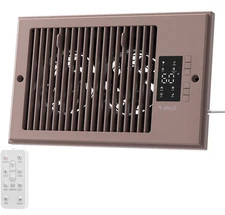 Register Booster Fan 6"x10" 10-Speed Quiet Vent Fan with Negative lon & Remote