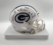 AHMAN GREEN Signed Green Bay Packers Mini Helmet Ins 