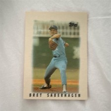 Topps 1986 League Leader Minis Mini #20 Bret Saberhagen Kansas City Royals