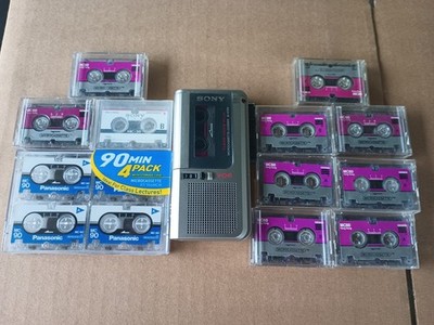 Sony M-570V Microcassette Recorder Clear Voice Plus & VOR With 4 Microcassette +