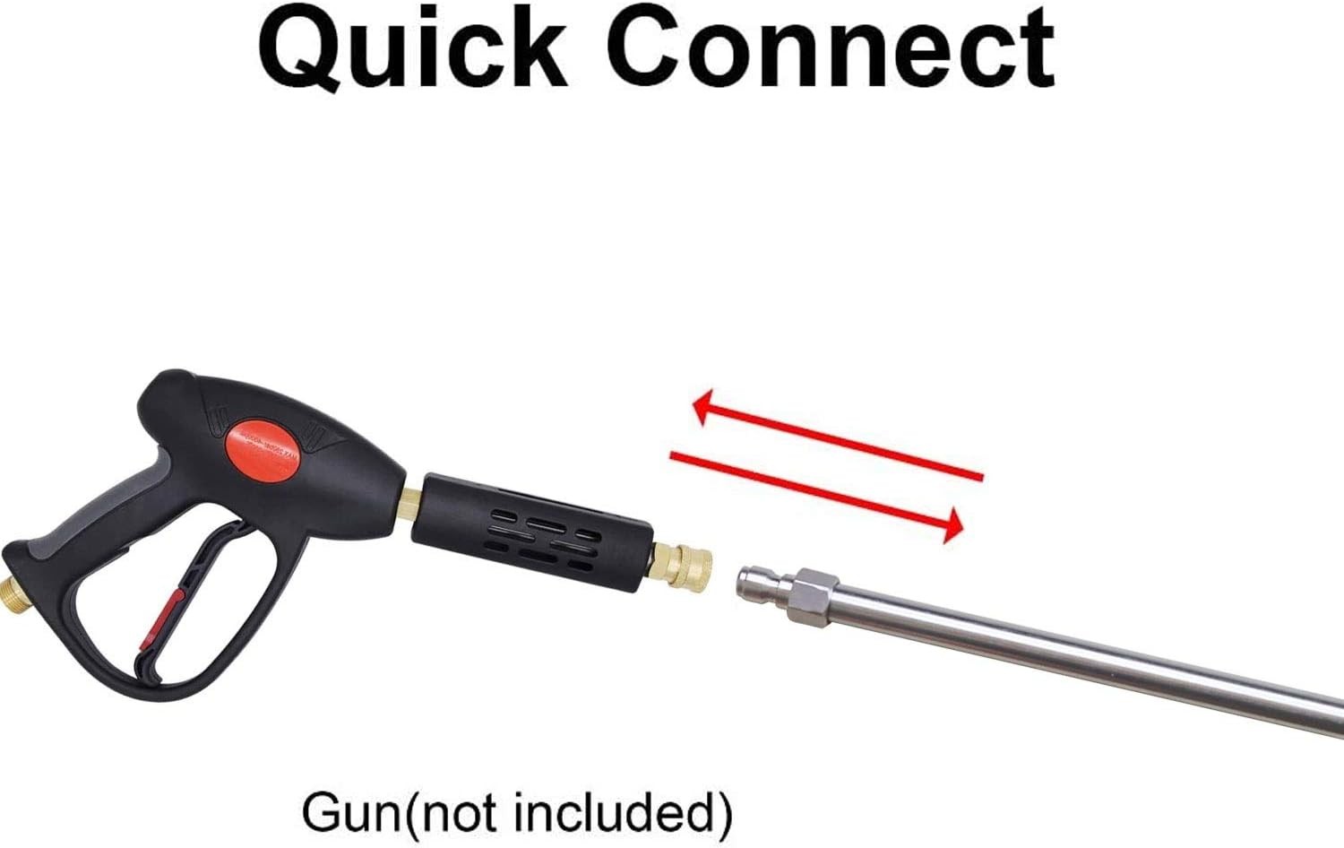 Xiny Tool Pressure Washer Extension Wand, 17 Inch Stainless Steel 17 inches 