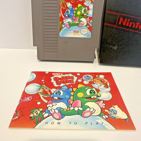 Bubble Bobble Nintendo NES 1988 Tested Cartridge, Manual, Original Sleeve