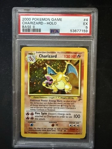 Pokémon Charizard Holo Base Set 2 #4/130 PSA 5