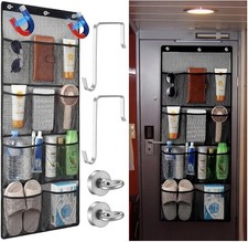 Over the Door Organizer or Cruise Ships Magnetic Mesh Shower Organizer Hanging