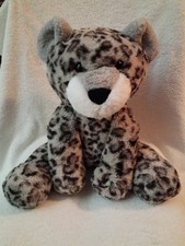Cat Snow Leopard Gray Black Plush 15-18" Stuffed Animal Adventure 2022 Jaguar