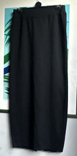 VINTAGE Black Pencil WOOL skirt long maxi. Slit SIZE M VGC machine washable Knit