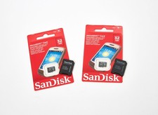 Lot of 2 SanDisk 32GB Micro sd Cards SDHC MicroSD Memory